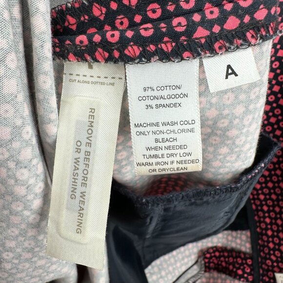 LOFT Marisa Pants 2 Blue Pink Geometric Print Slim Ankle Stretch Career - Picture 8 of 8